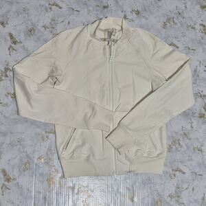 Lululemon Om Me Home Jacket Full Zip Ivory Running Athleticwear 4 LW4A76S